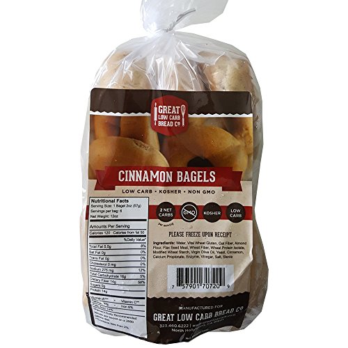 Original Low Carb Bagels by Great Low Carb Company, 6 Count Cin...