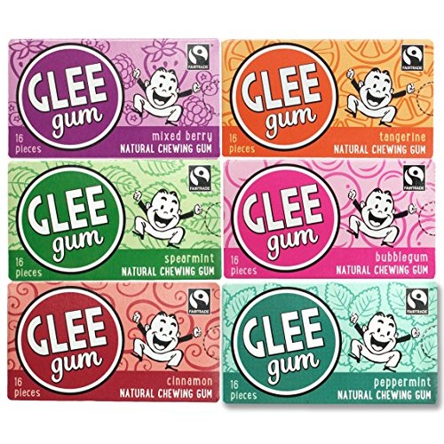 Glee Gum 6-Flavor Variety Pack, 16-Piece Packages 12 Total Pack