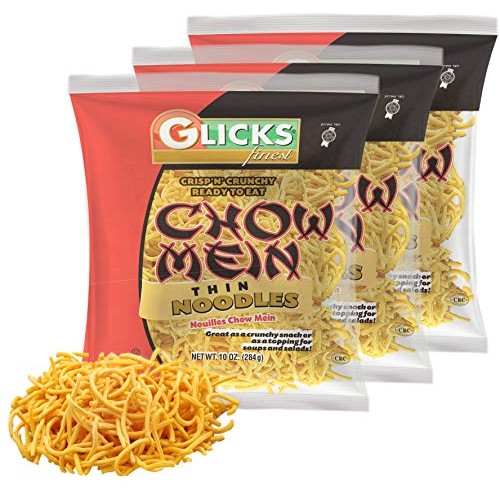 Glicks Thin Chow Mein Noodles, 10oz 3 Pack, Thin and Crisp, No...