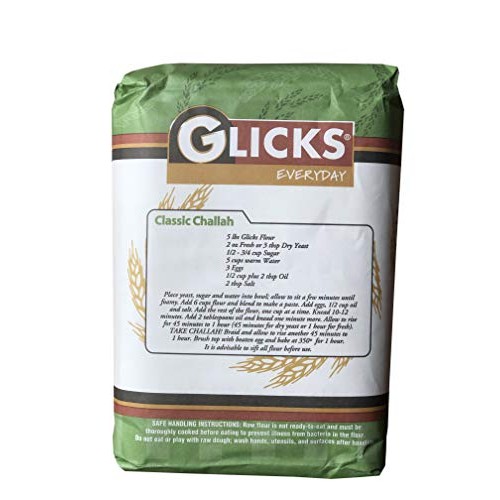 Glicks Unbleached High Gluten Flour, 5 Pounds Enriched, Presif