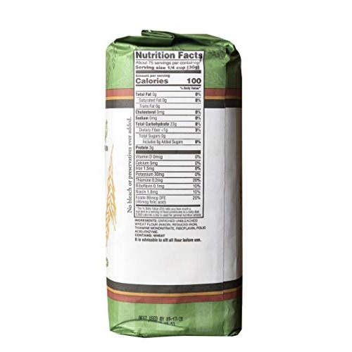 Glicks Unbleached High Gluten Flour, 5 Pounds Enriched, Presif