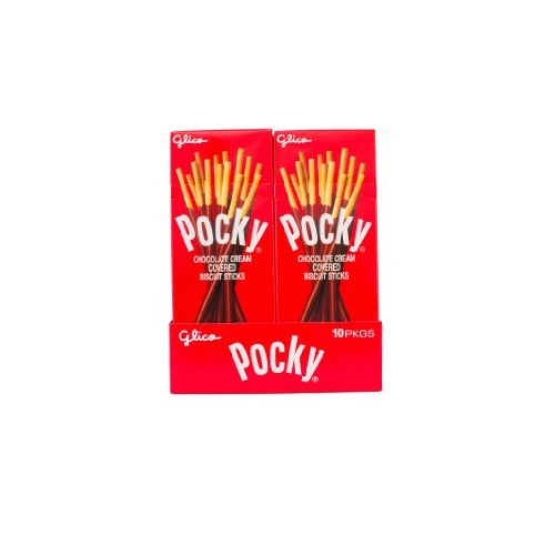 Glico Pocky, Chocolate Cream Covered Biscuit Sticks 9 Individua