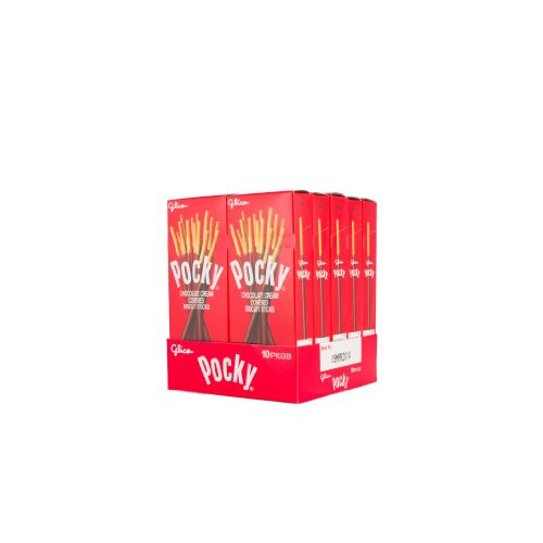 Glico Pocky, Chocolate Cream Covered Biscuit Sticks 9 Individua