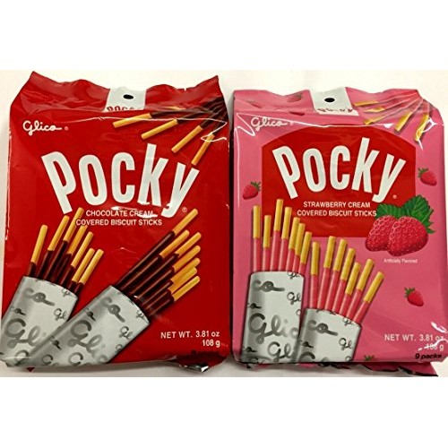 Glico Pocky Family Fun Pack 3.81 Oz &Amp; 3.81 Oz, 9 Packs Chocolat