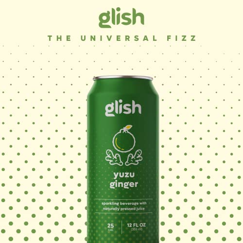 Glish Yuzu Ginger - Functional Sparkling Water, Aids Immunity & ...