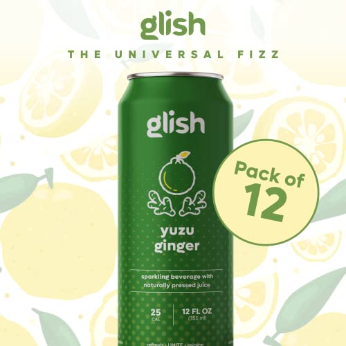 Glish Yuzu Ginger - Functional Sparkling Water, Aids Immunity & ...