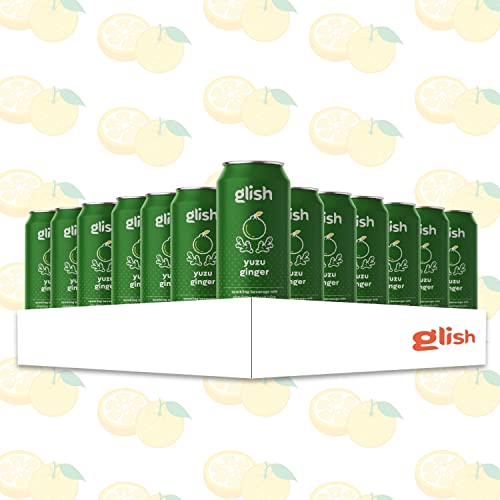 Glish Yuzu Ginger - Functional Sparkling Water, Aids Immunity & ...