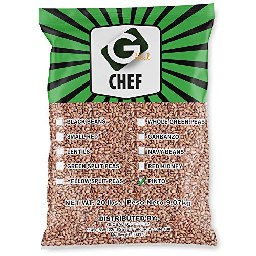 Global Chef - Dry Pinto Beans - 20 Lbs Bulk Bag