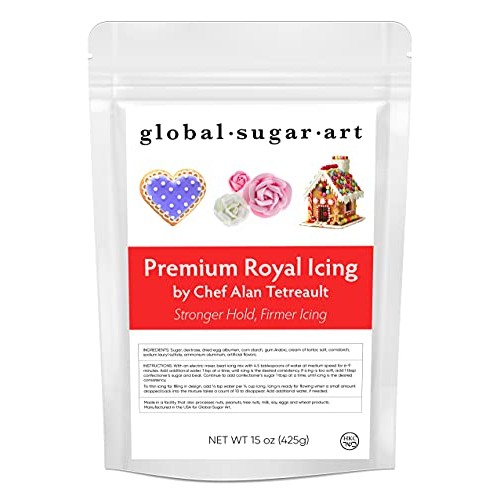 Global Sugar Art Premium Royal Icing Mix White, 15 Ounces By Che