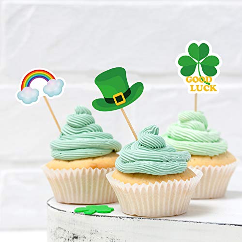 St.Patrick’ S Day Cupcake Toppers Decorations - Shamrock Lucky I