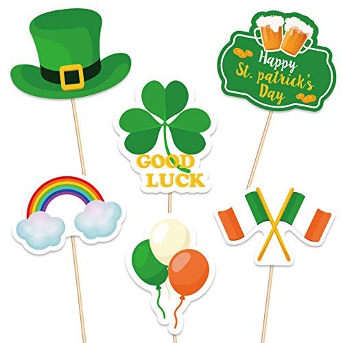 St.Patrick’ S Day Cupcake Toppers Decorations - Shamrock Lucky I