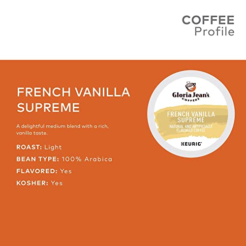 Gloria Jeans Coffees French Vanilla Supreme, Single-Serve Keuri