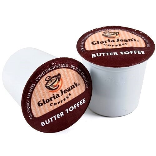 Gloria Jeans Butter Toffee Flavored Coffee - 18 K-Cups For Keur