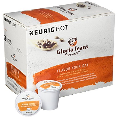 Gloria Jeans Coffees Butter Toffee, Single Serve Coffee K-Cup P