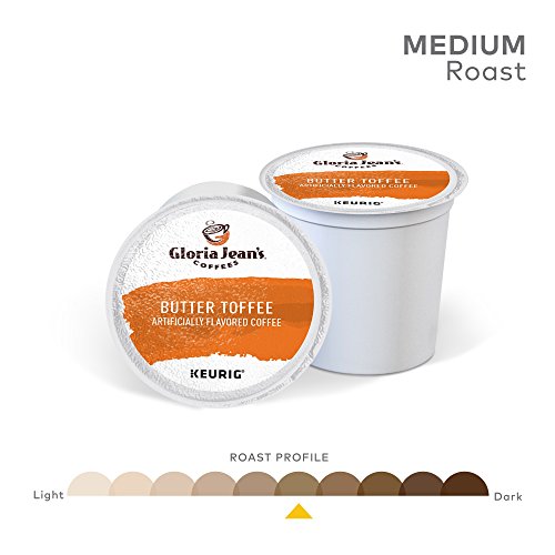 Gloria Jeans Coffees Butter Toffee, Single Serve Coffee K-Cup P