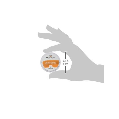 Gloria Jeans Coffees Butter Toffee, Single Serve Coffee K-Cup P