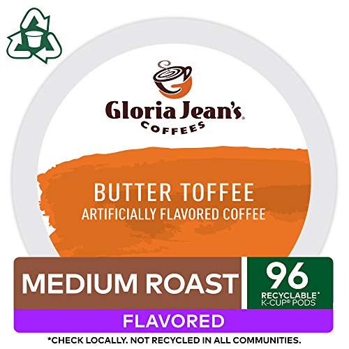 Gloria Jeans Coffees Butter Toffee, Single-Serve Keurig K-Cup P