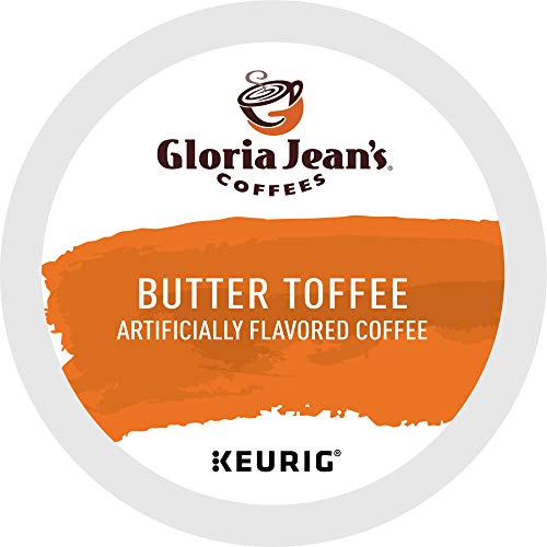 Gloria Jeans Coffees Butter Toffee, Single-Serve Keurig K-Cup P
