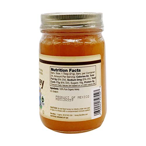 Glorybee Organic Raw Fair Trade Honey, 18 Ounce