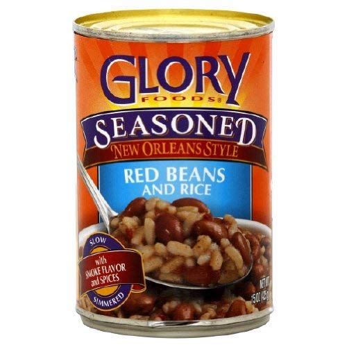 Glory Foods, Seasoned, Red Beans &Amp; Rice, 15Oz Can Pack Of 6