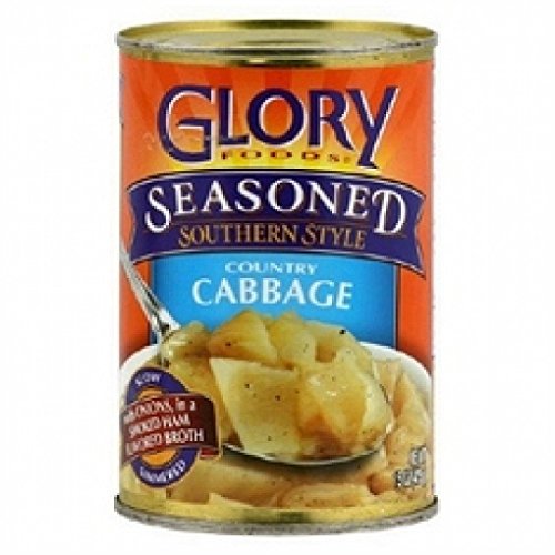 Glory Foods, Seasoned, Country Cabbage, 15Oz Can Pack Of 6