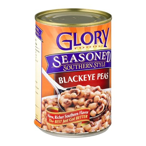 Glory Foods Seasoned Blackeye Peas, 15-Ounce Pack Of 12
