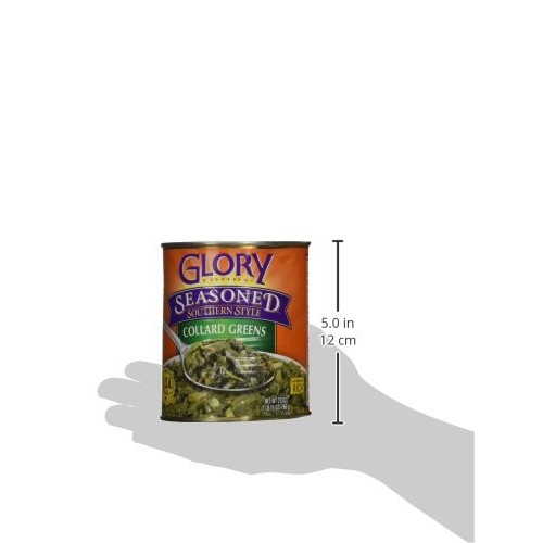 Glory Foods Seasoned Collard Greens, 27-Ounce Pack Of 6