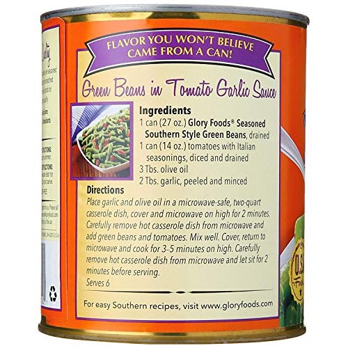 Glory Foods Seasoned Southern Style Green Beans 6 Pack, Total O