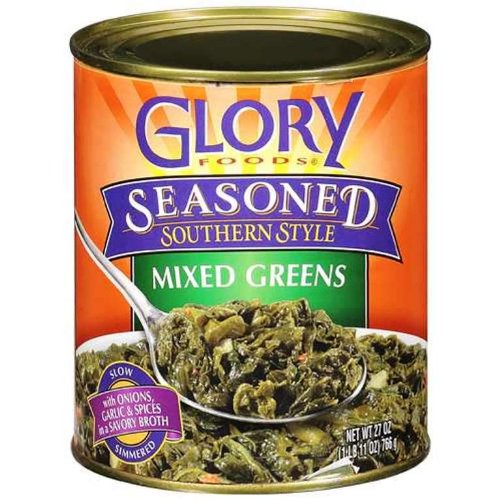 Glory Foods Seasoned Southern Style Mixed Greens, 27-Ounce Pack