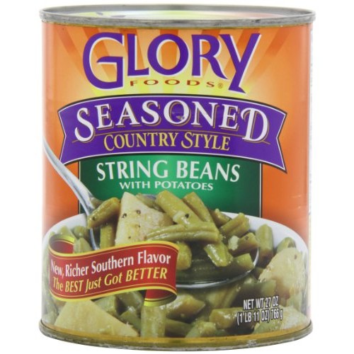 Glory Foods Seasoned String Beans With Potatoes, 27-Ounce Pack