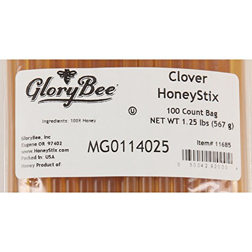 Glorybee 100 Piece Honey Stix Bag, Clover Blossom, 1.20 Pound