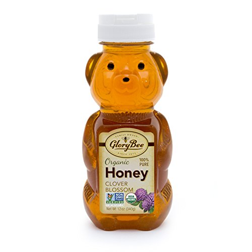 Glorybee Clover Blossom Organic Honey, 12 Ounce Bear