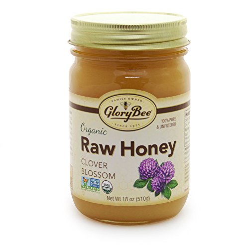 Glorybee Clover Blossom Raw Organic Honey, 18 Ounce