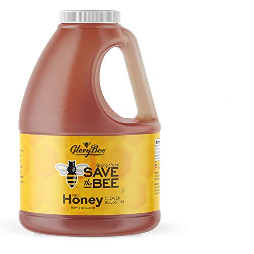 Glorybee, Pure Clover Blend Honey, 5 Lbs, 100% Us Grade A, Porti