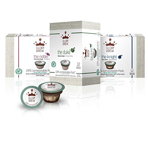 Glorybrew - 36 K Cup Variety Pack - Premium Compostable Keurig C