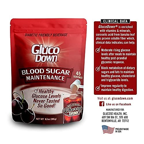 GLUCODOWN, Maintain Healthy Blood Sugar, Delicious Cherry Drink ...