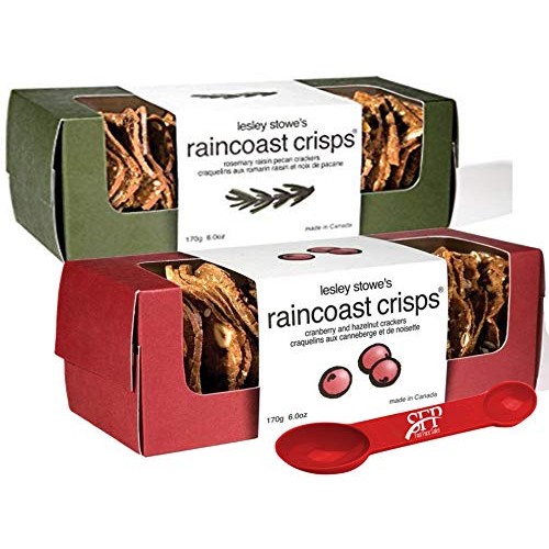 Raincoast Crisps Crackers, [2 Pack] Hazelnut Cranberry + Rosemar