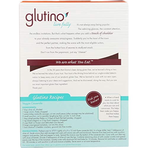 Glutino, Cheddar Crackers, 4.4 Ounce