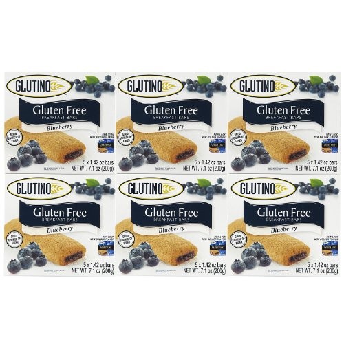 Glutino Gluten Free Breakfast Bars, Blueberry Acai, 5 Count Pac