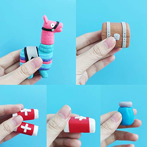 Gmakceder Game Cake Topper Set With Llama Medkit Chest Chug Tool