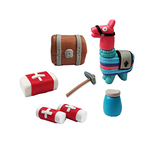 Gmakceder Game Cake Topper Set With Llama Medkit Chest Chug Tool
