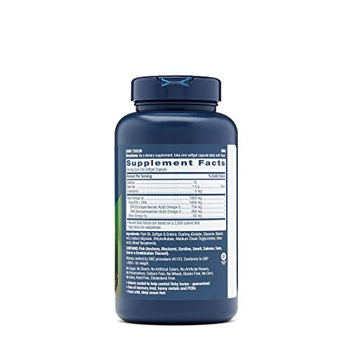 Gnc Triple Strength Omega 3 Fish Oil 1000Mg, 120 Count, Supports