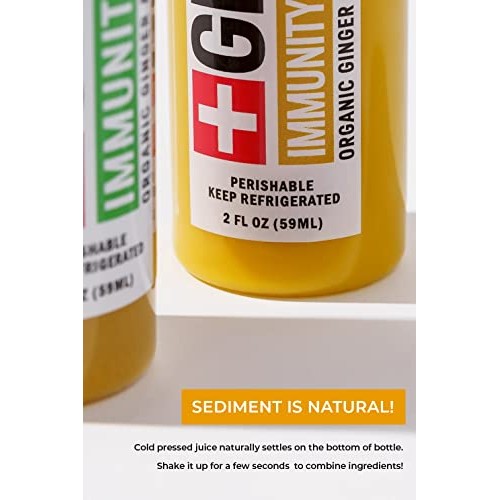 Vitamin C Booster - Organic Ginger Shot with Turmeric, Acerola C...