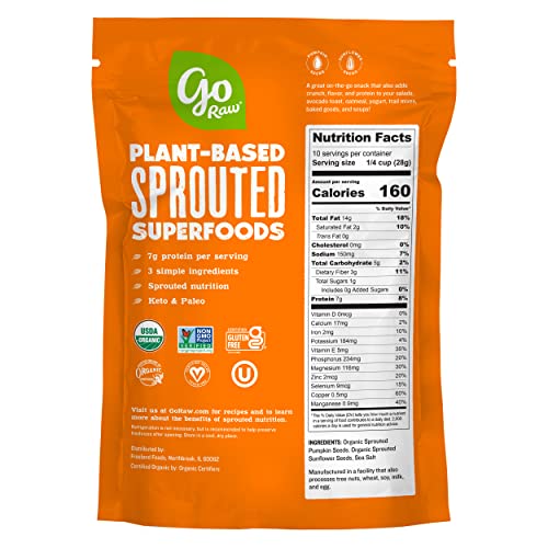 Go Raw Pumpkin & Sunflower Seeds with Sea Salt, Sprouted & Organ...