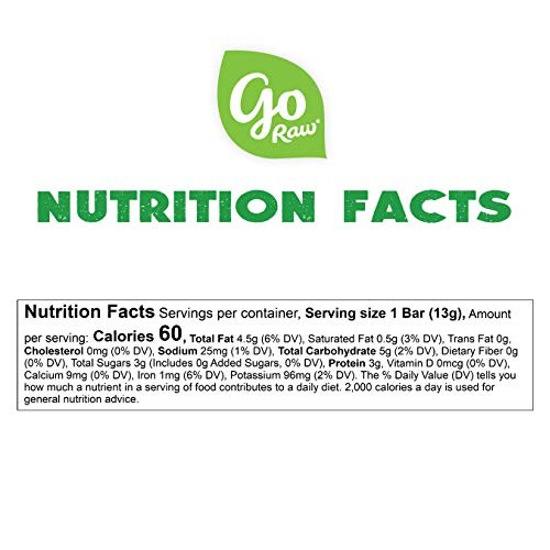 Go Raw Pumpkin Seed Bars | Keto | Gluten Free Snacks | Vegan | O