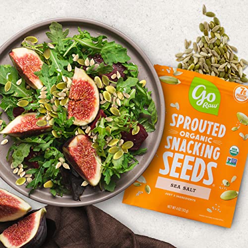 Go Raw Sea Salt Snacking Seeds 4oz 6 pack Sprouted Pumpkin & S...