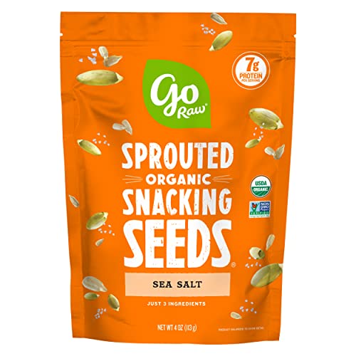 Go Raw Sea Salt Snacking Seeds 4oz 6 pack Sprouted Pumpkin & S...