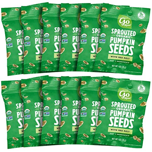 Go Raw Pumpkin Seeds With Sea Salt, Grab And Go Single-Serve, 1