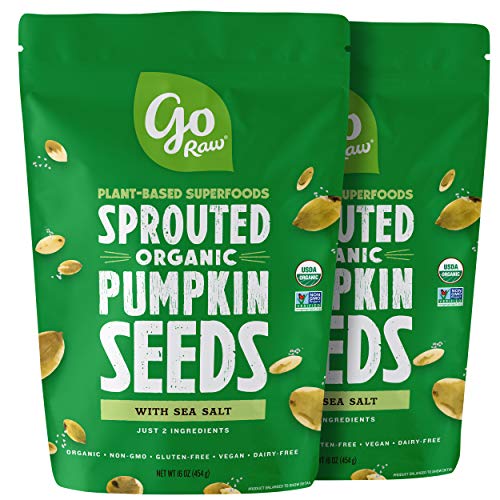 Go Raw Sprouted Pumpkin Seeds 16Oz Pack Of 2