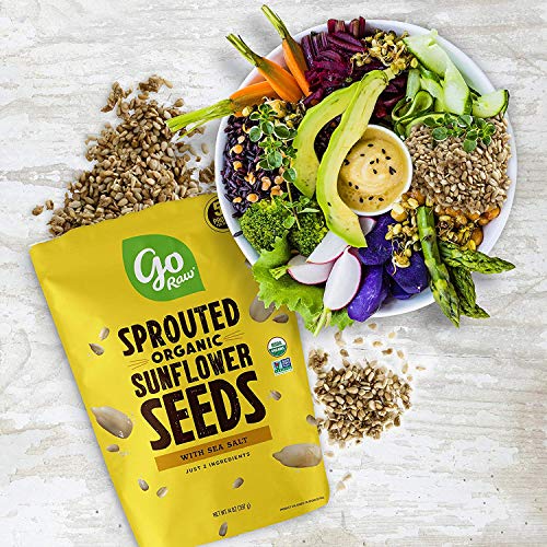 Go Raw Sunflower Seeds With Sea Salt, Sprouted &Amp; Organic, 14 Oz.